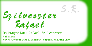 szilveszter rafael business card